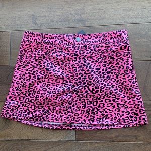 Hot pink cheetah mini skirt